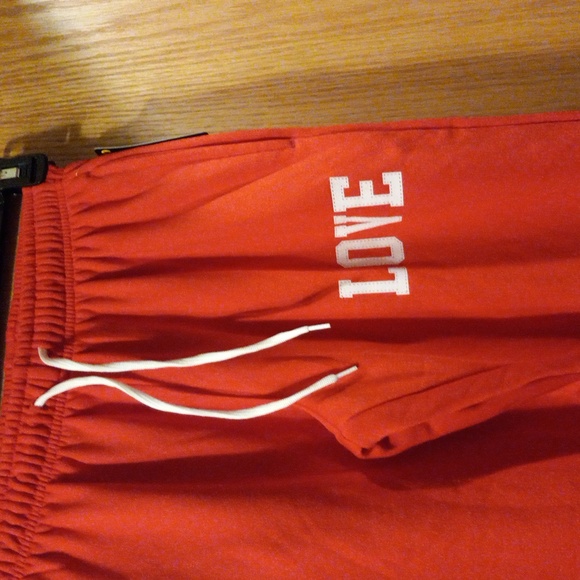 Womens Simply mm love Sweatpants red drawstring medium pockets - Picture 3 of 6